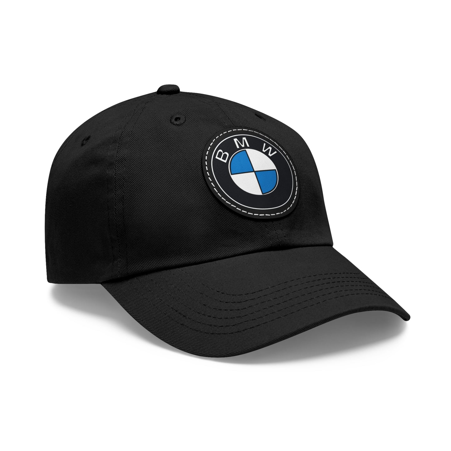 BMW Dad Hat with Leather Patch (Round)