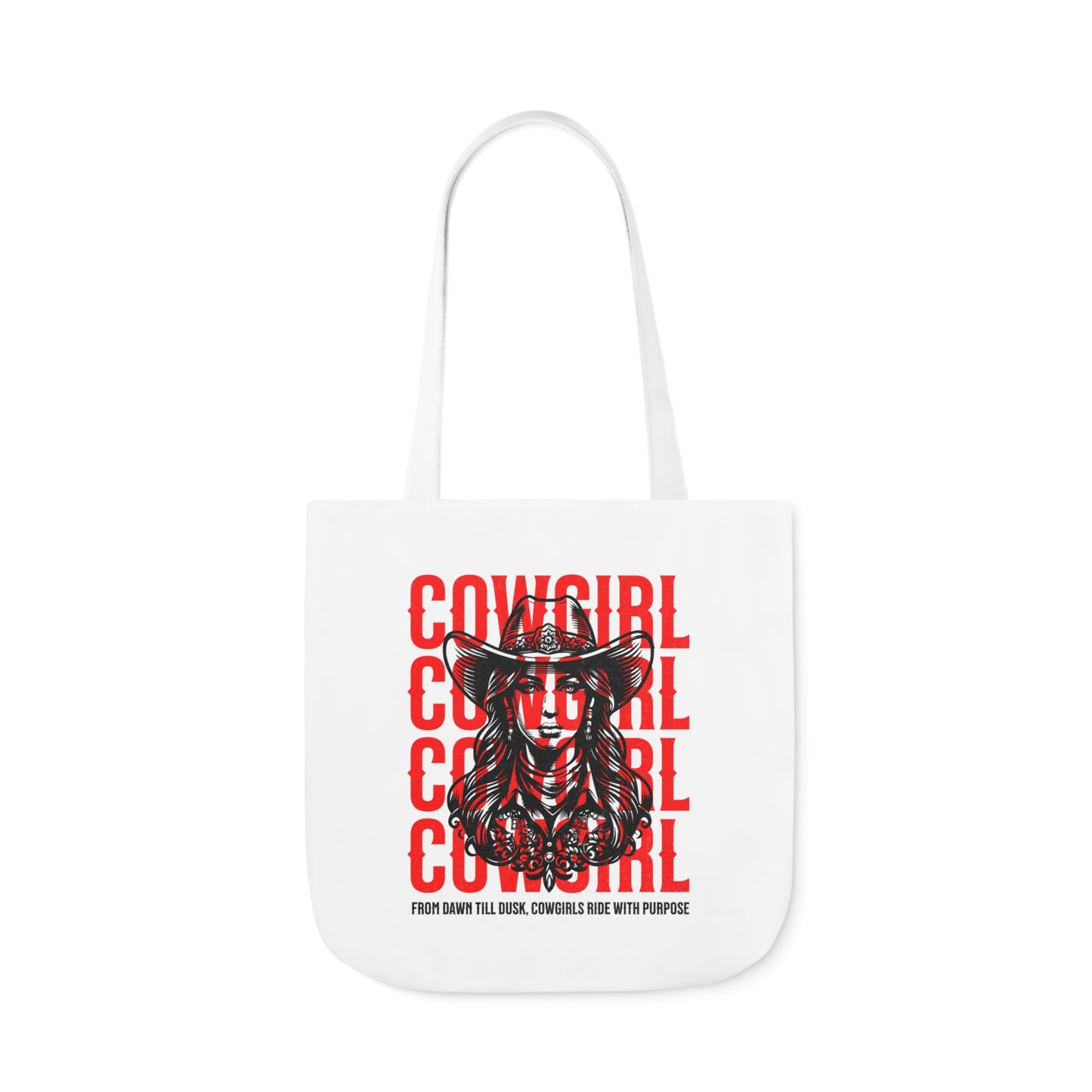 American Cowgirl Canvas Tote Bag, 5-Color Straps