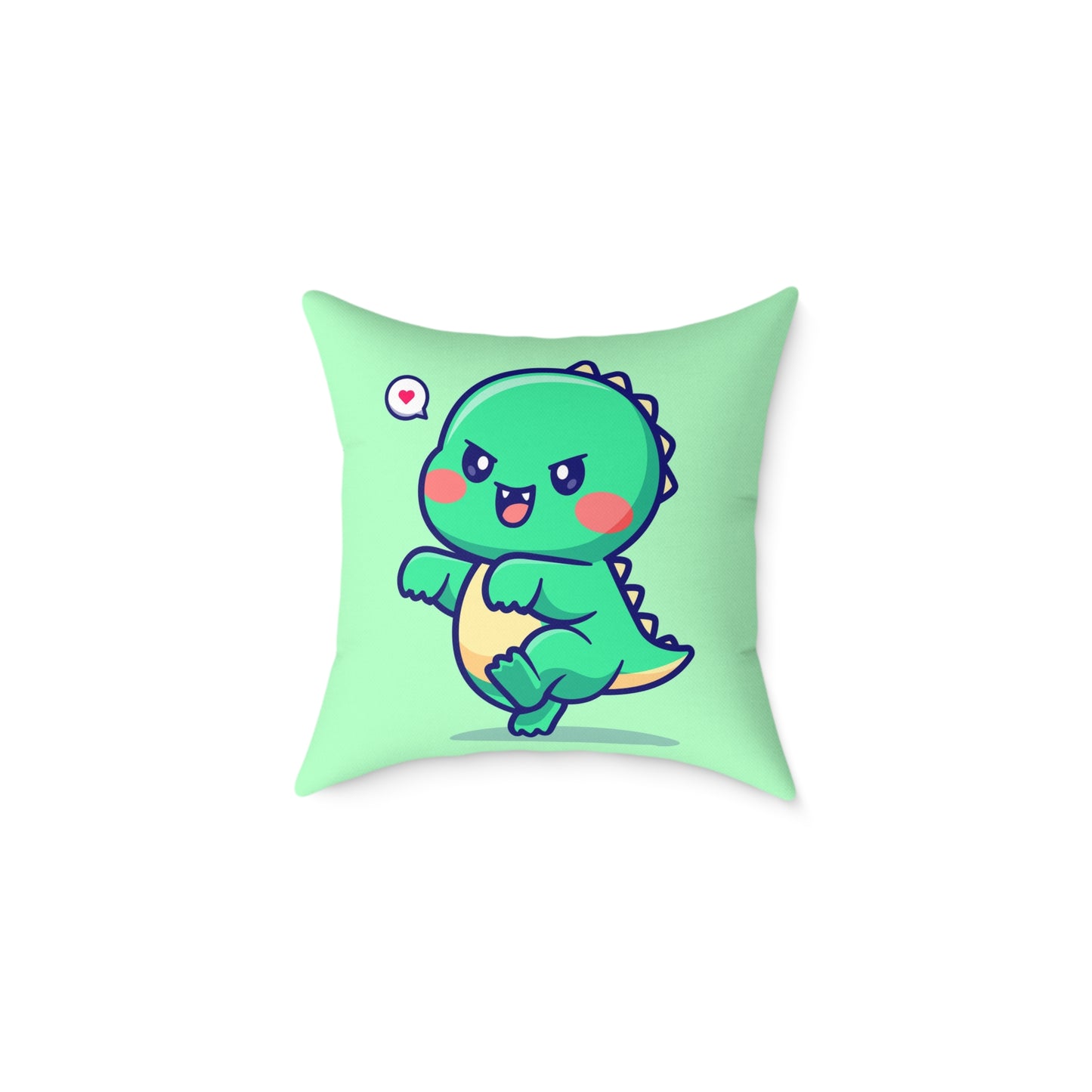 cute dino dracula vampire Square Poly Canvas Pillow