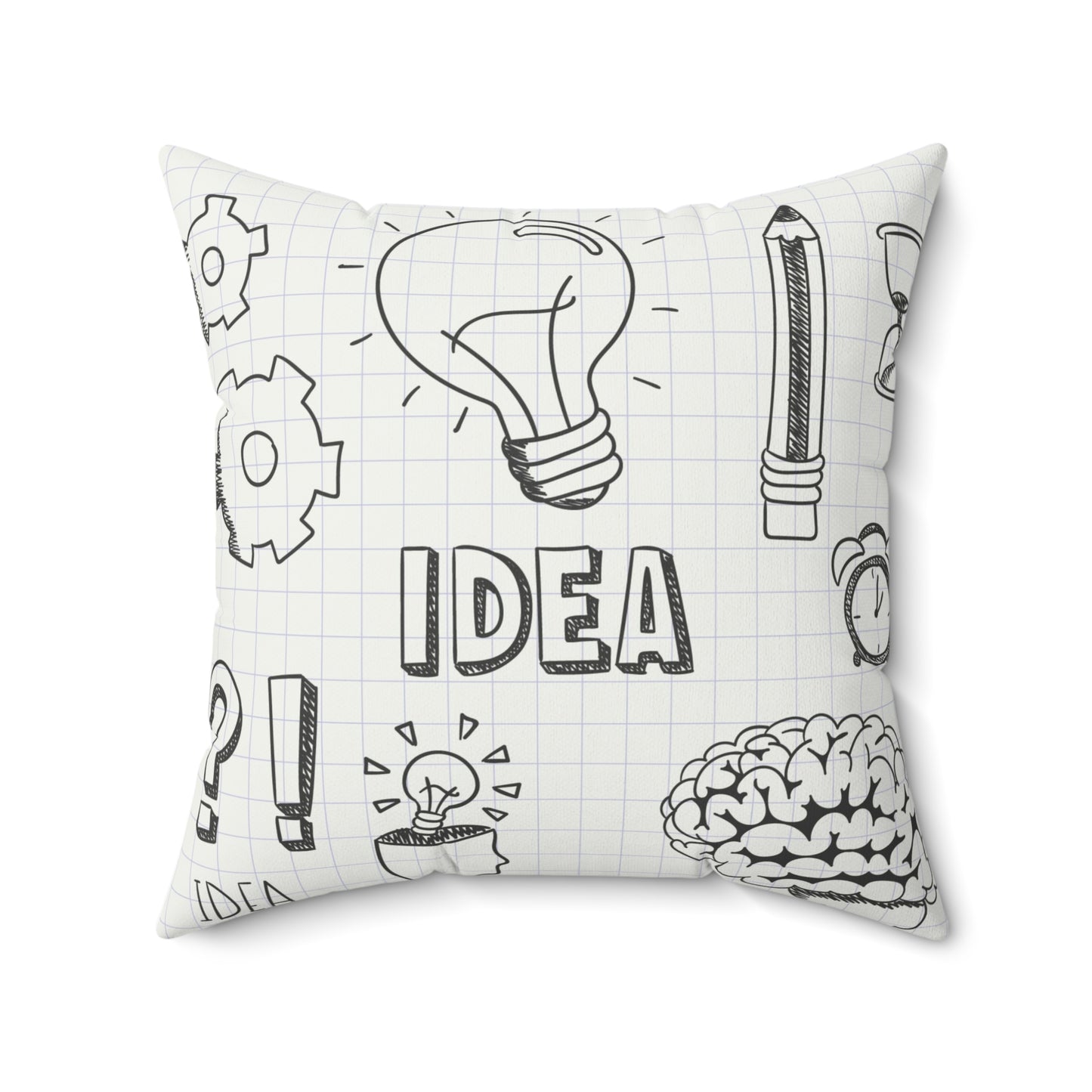 idea bulb Faux Suede Square Pillow