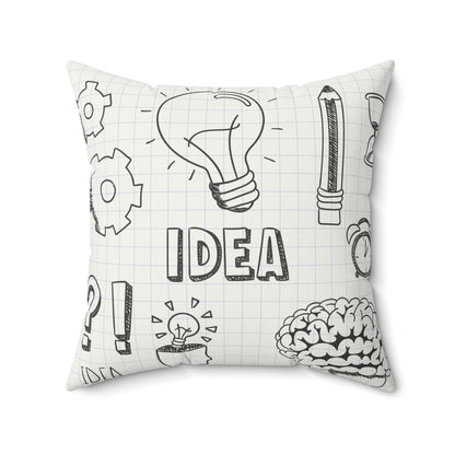 idea bulb Faux Suede Square Pillow