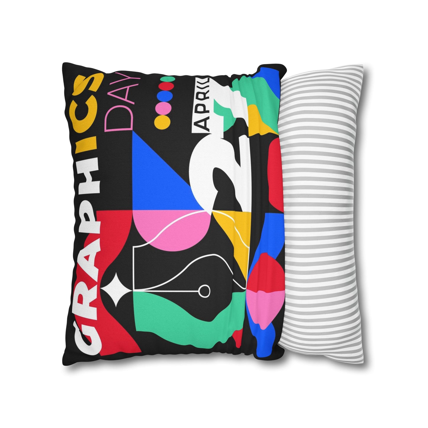 Graphic Spun Polyester Square Pillowcase