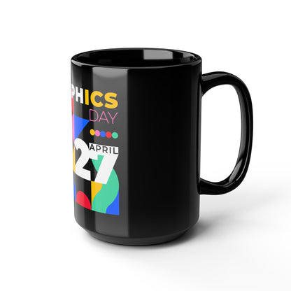 Graphic 27 Day Black Mug, 15oz