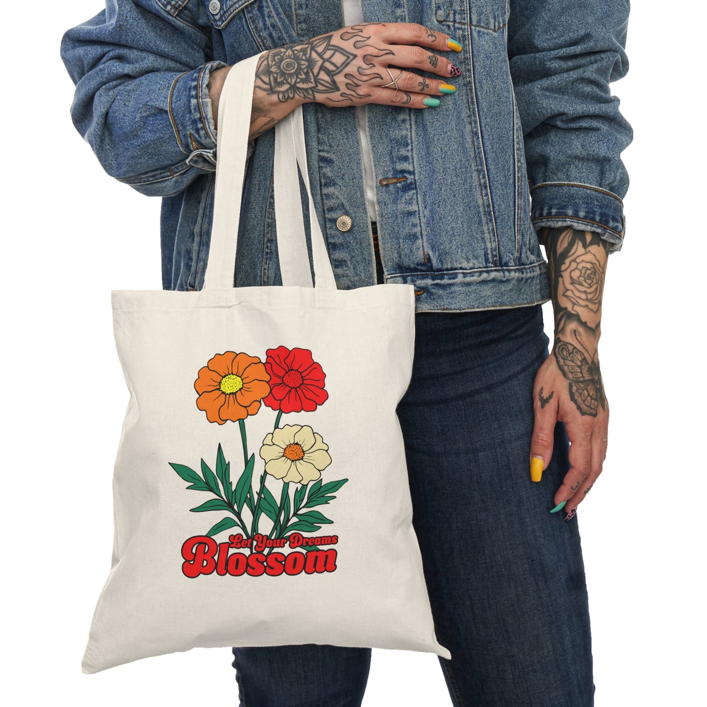 Dreams Blossom Natural Tote Bag