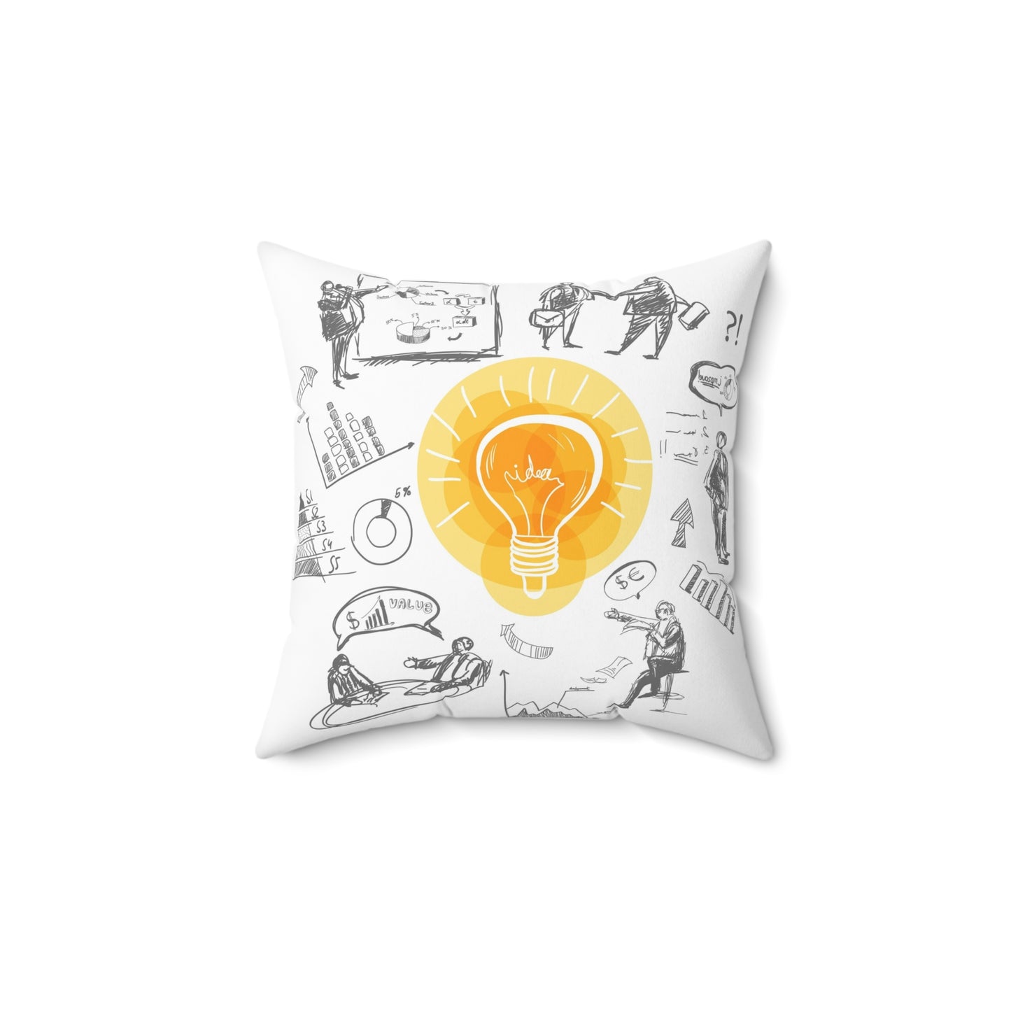 Idea Point Spun Polyester Square Pillow