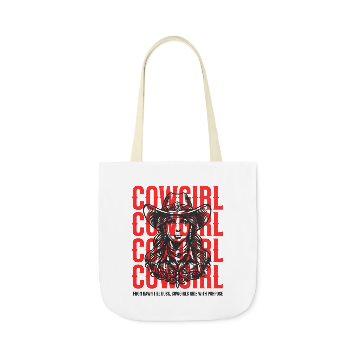 American Cowgirl Canvas Tote Bag, 5-Color Straps