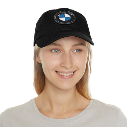 BMW Dad Hat with Leather Patch (Round)