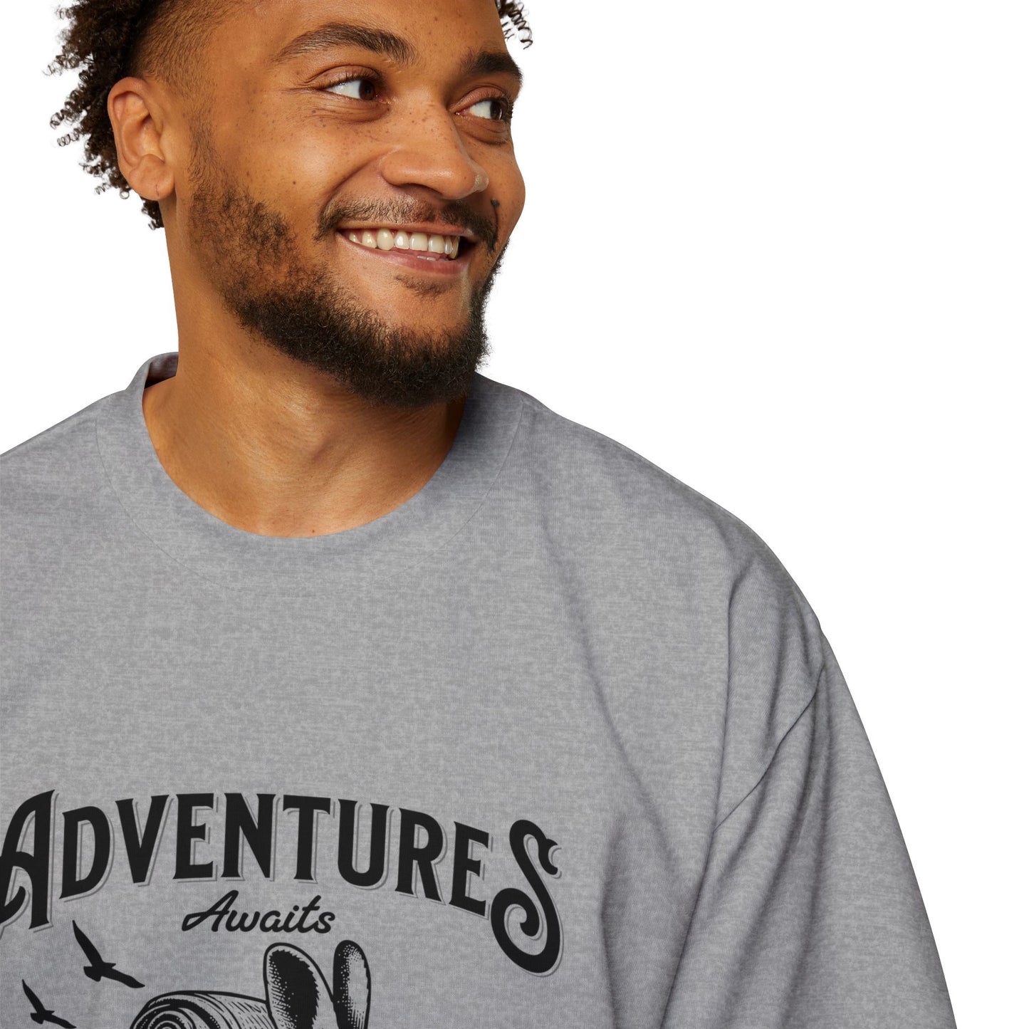 Adventure Awaits Mountain Expeditiion Heavy Oversized Tee