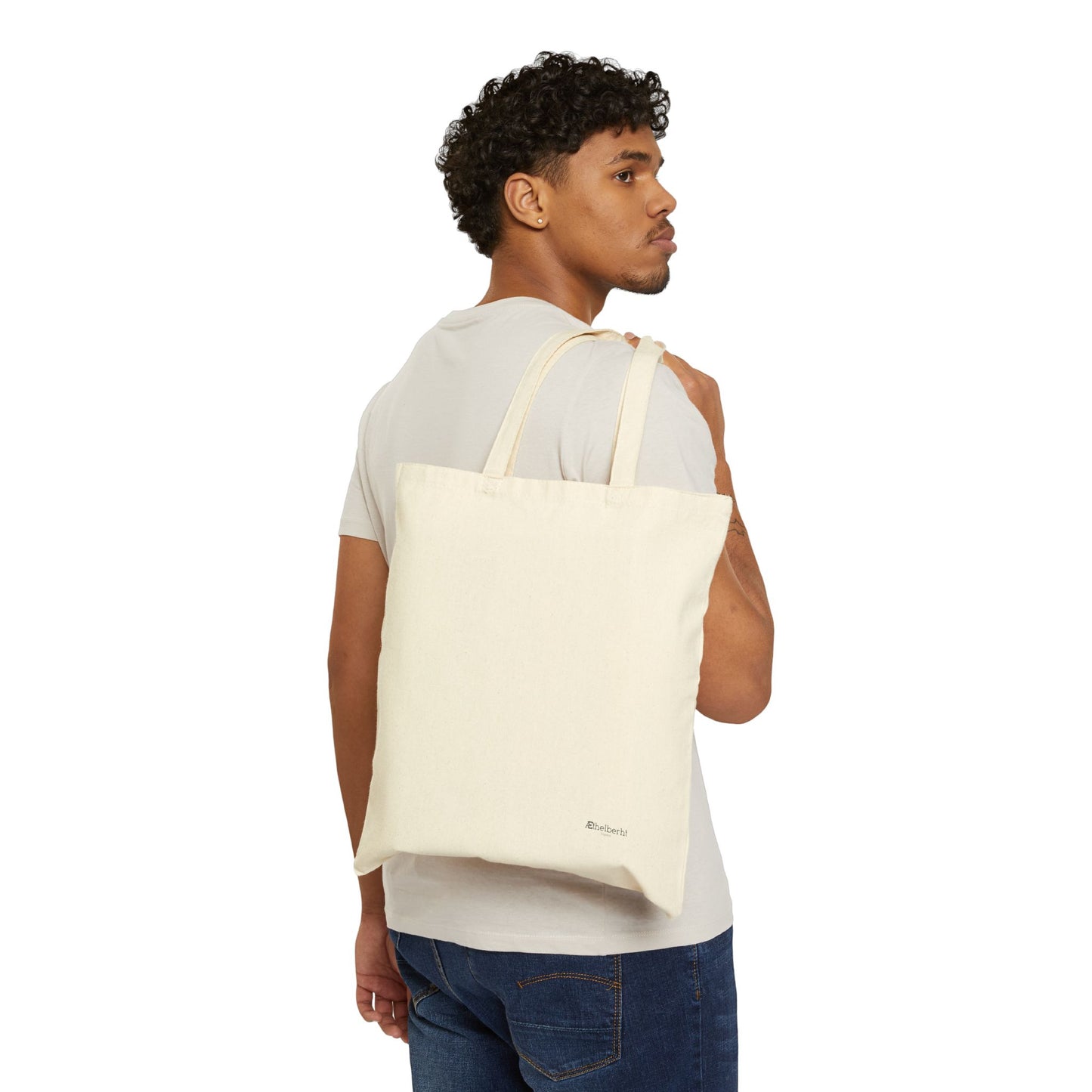 No to Plastic Cotton Canvas Tote Bag