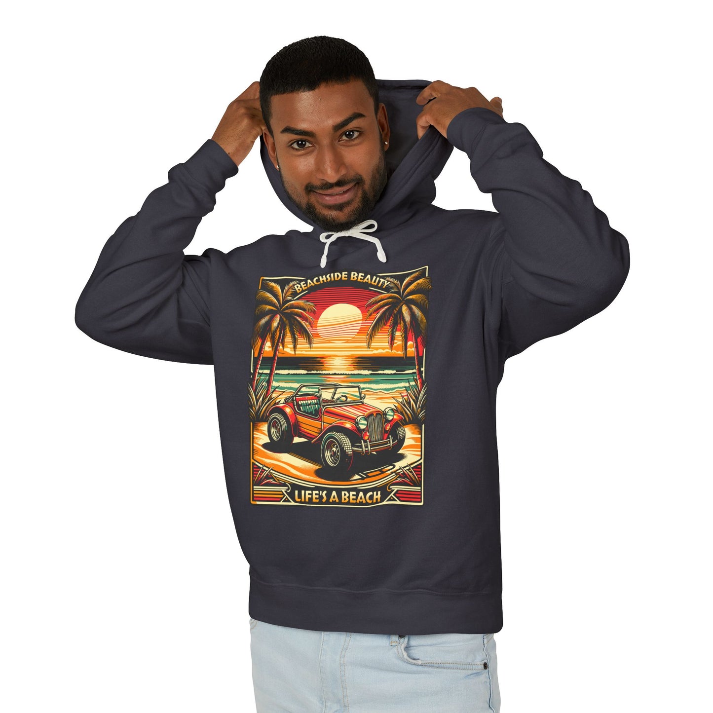 Beachside Beauty Lightweight Hooded Sweatshirt