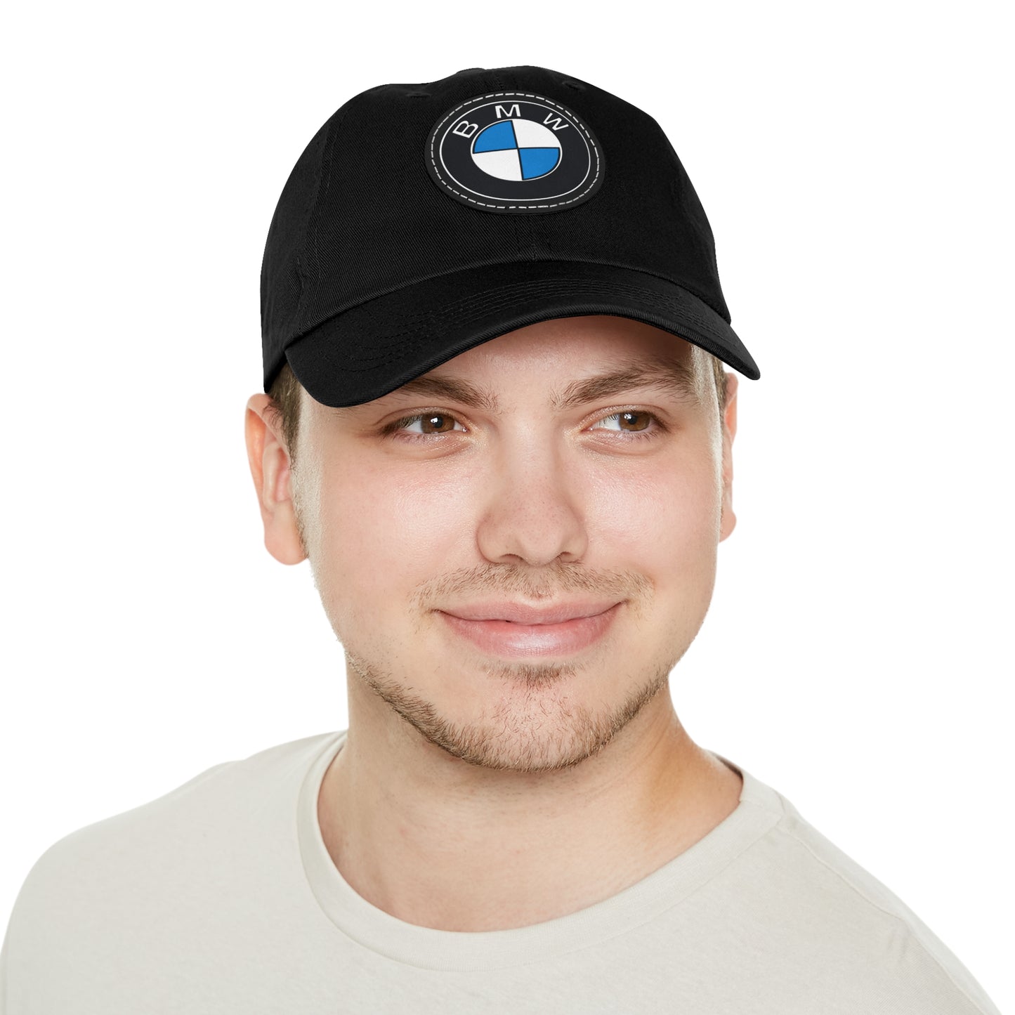 BMW Dad Hat with Leather Patch (Round)