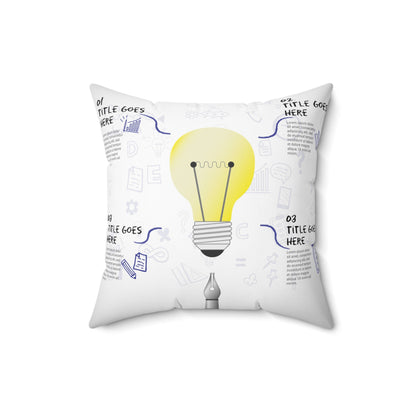 Bulb Spun Polyester Square Pillow