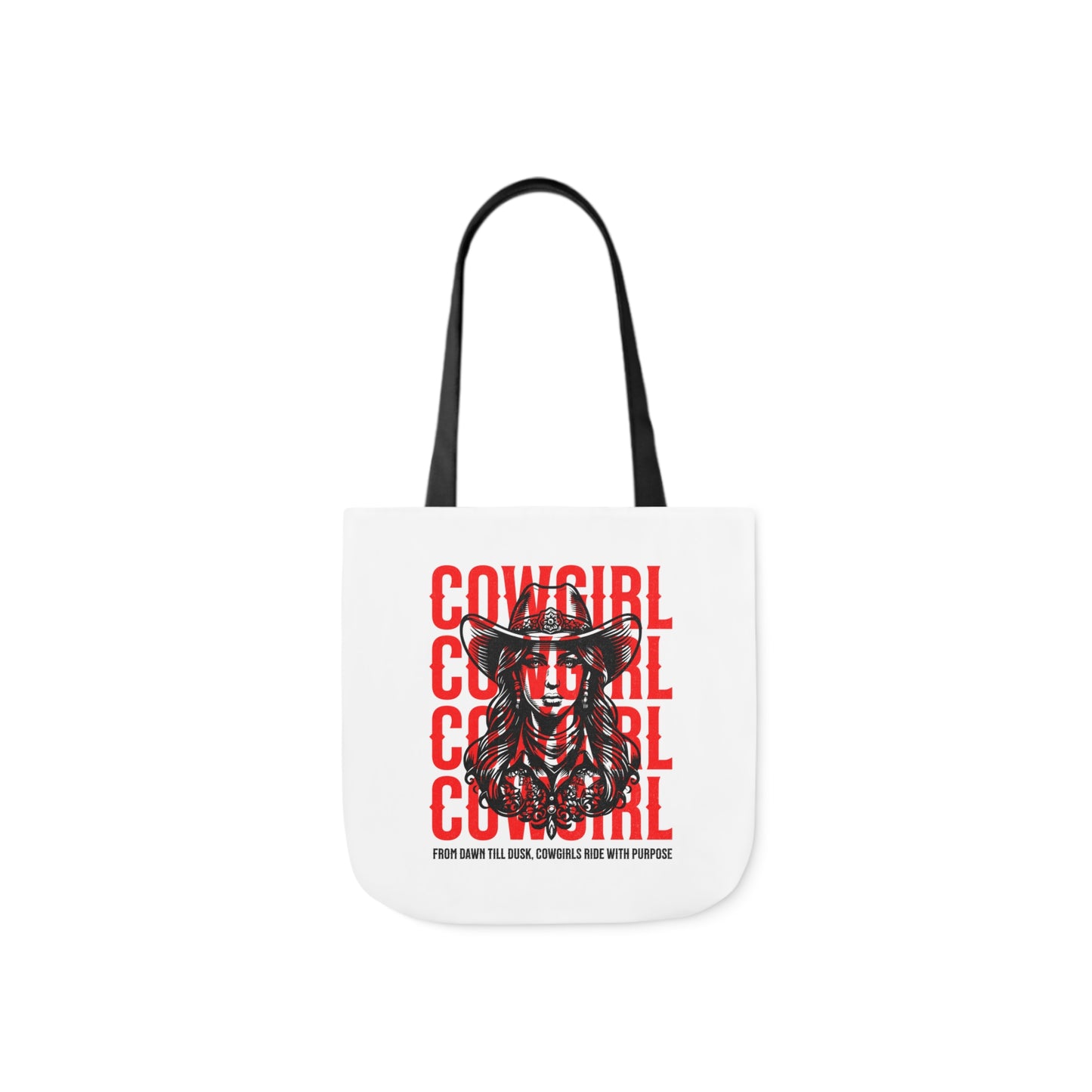 American Cowgirl Canvas Tote Bag, 5-Color Straps