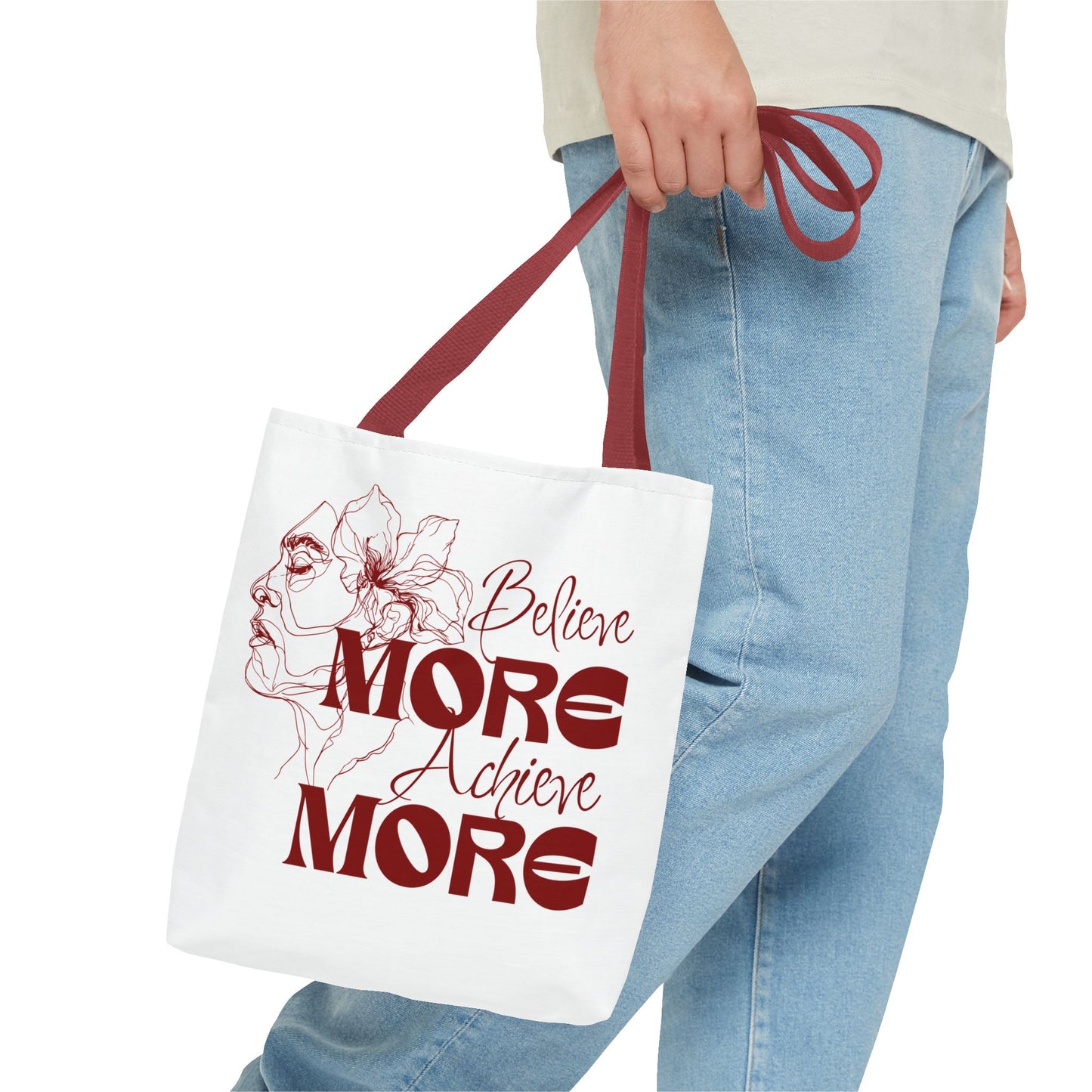 Believe More Achieve More Tote Bag (AOP)