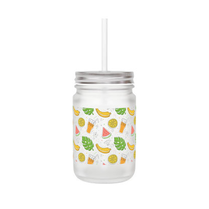 Fruit Flower Mason Jar