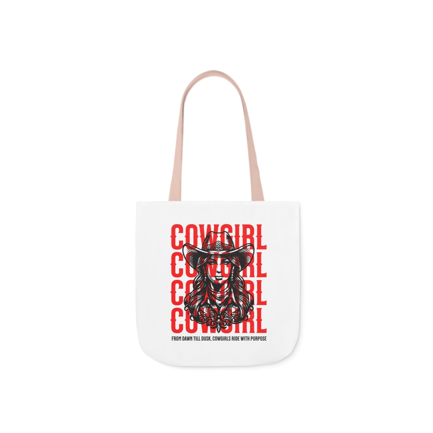 American Cowgirl Canvas Tote Bag, 5-Color Straps