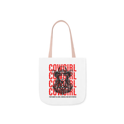 American Cowgirl Canvas Tote Bag, 5-Color Straps