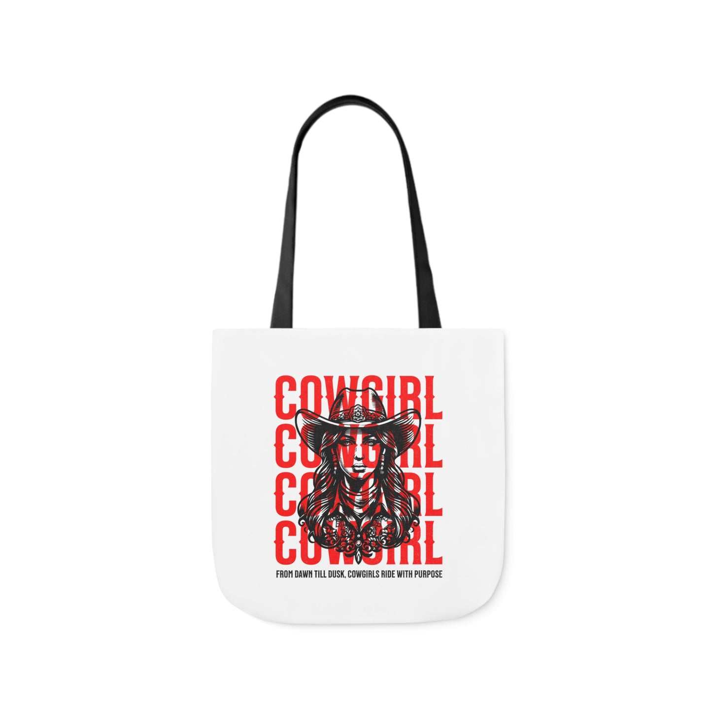 American Cowgirl Canvas Tote Bag, 5-Color Straps