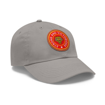 Strong And Victorious Hat with Leather Patch (Round)