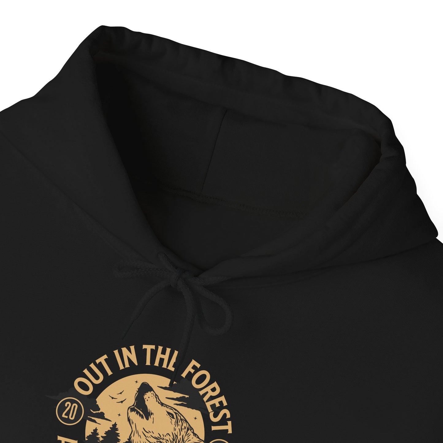 Out in the Forest - Wolf  Heavy Blend™ Hooded