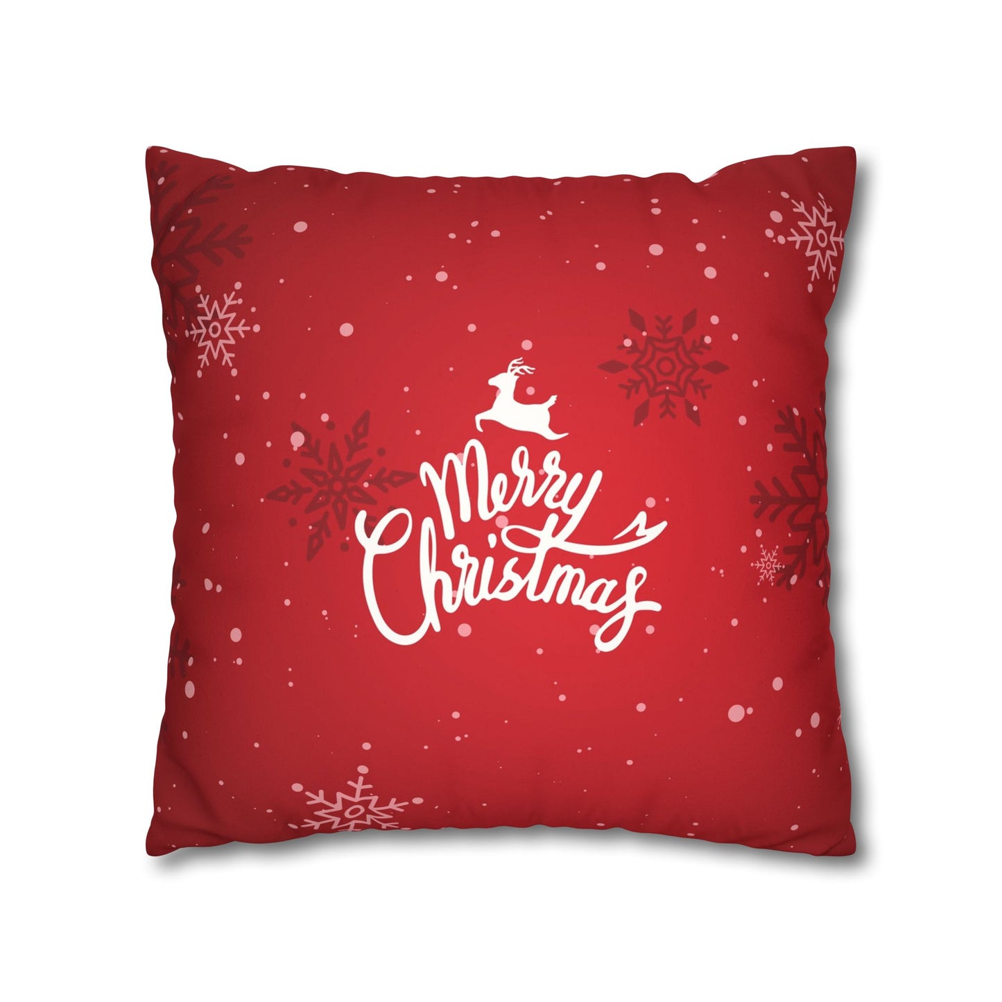 Merry Christmas Faux Suede Square Pillowcase