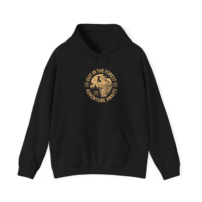 Out in the Forest - Wolf  Heavy Blend™ Hooded