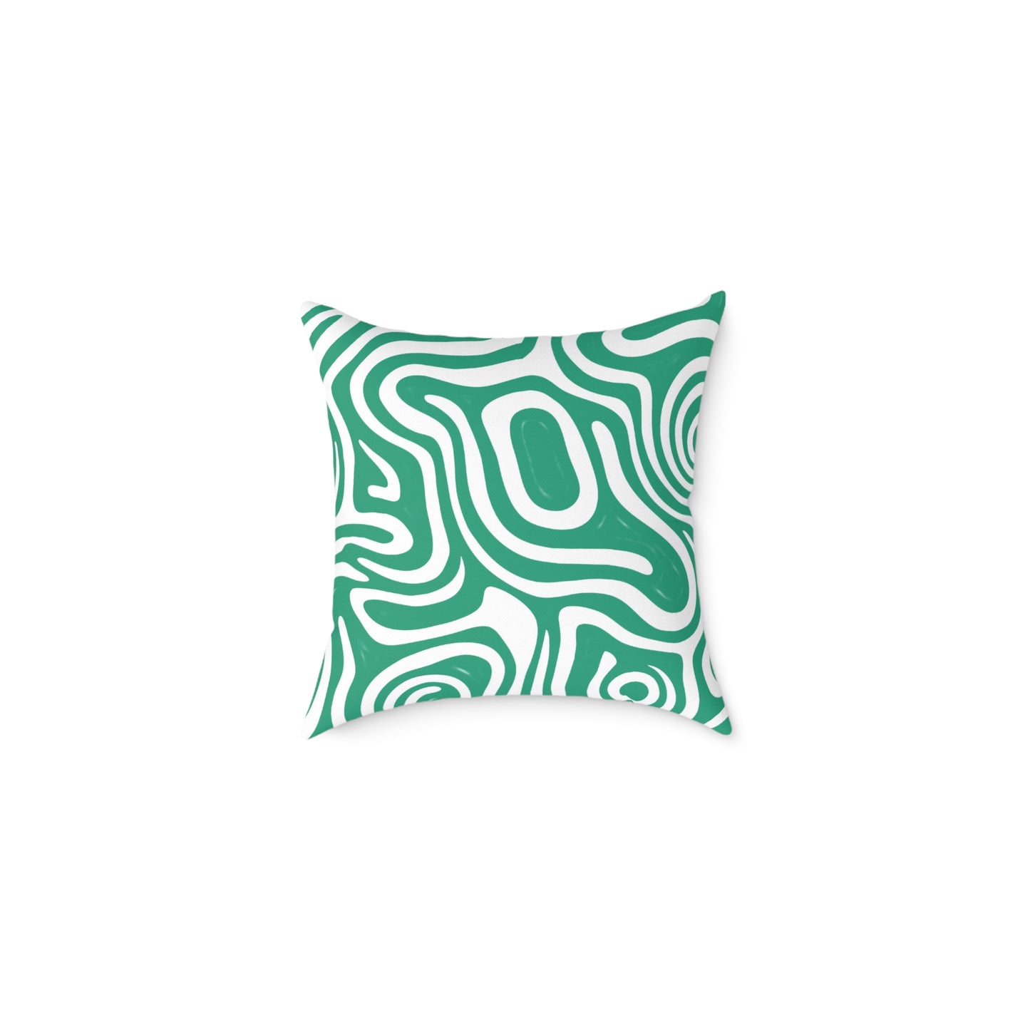 green-maze Square Poly Canvas Pillow