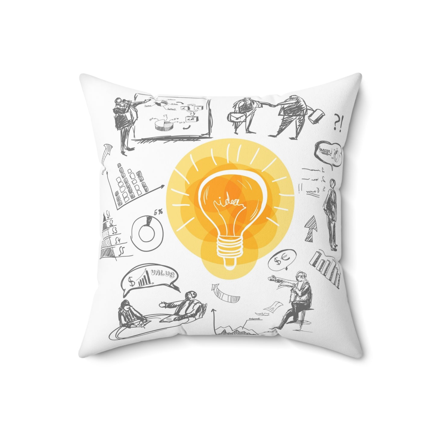 Idea Point Spun Polyester Square Pillow