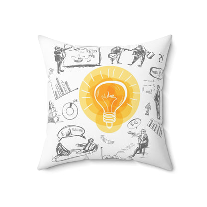 Idea Point Spun Polyester Square Pillow