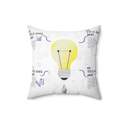 Bulb Spun Polyester Square Pillow