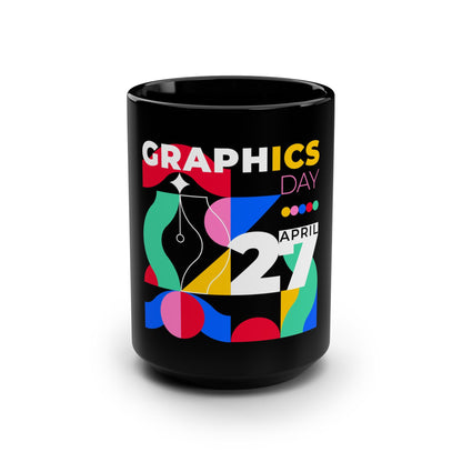 Graphic 27 Day Black Mug, 15oz