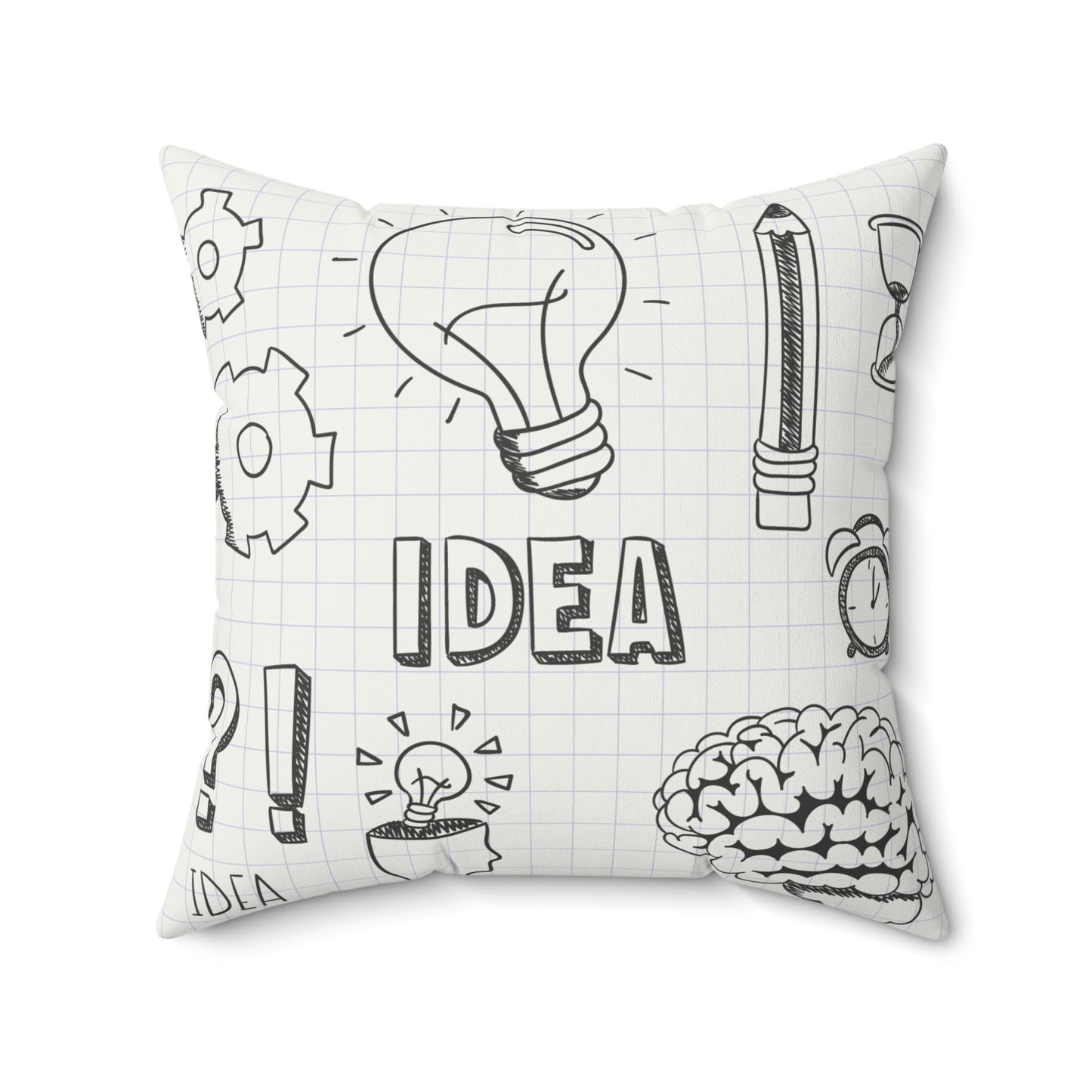 idea bulb Faux Suede Square Pillow