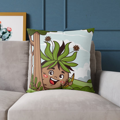 hand-drawn Square Poly Canvas Pillow