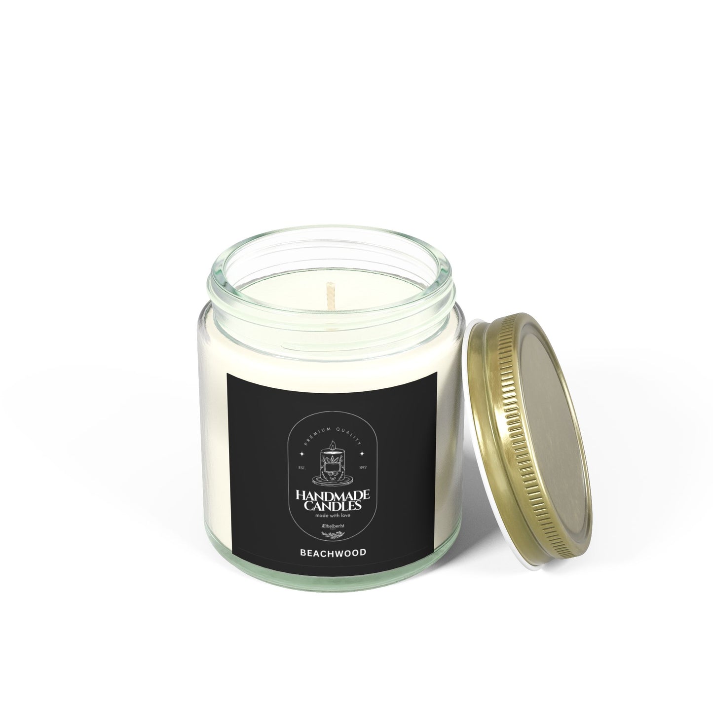 Candle Beachwood Scented Coconut Apricot Wax