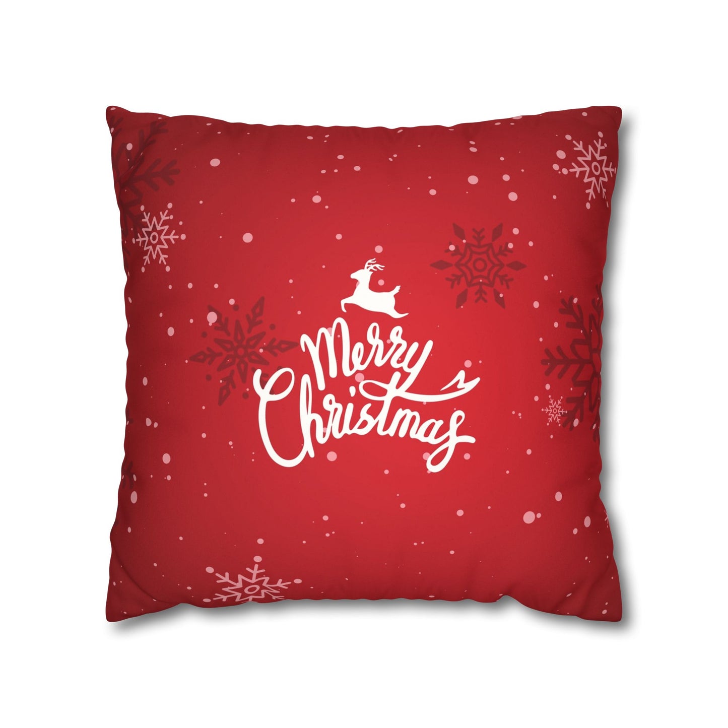 Merry Christmas Faux Suede Square Pillowcase