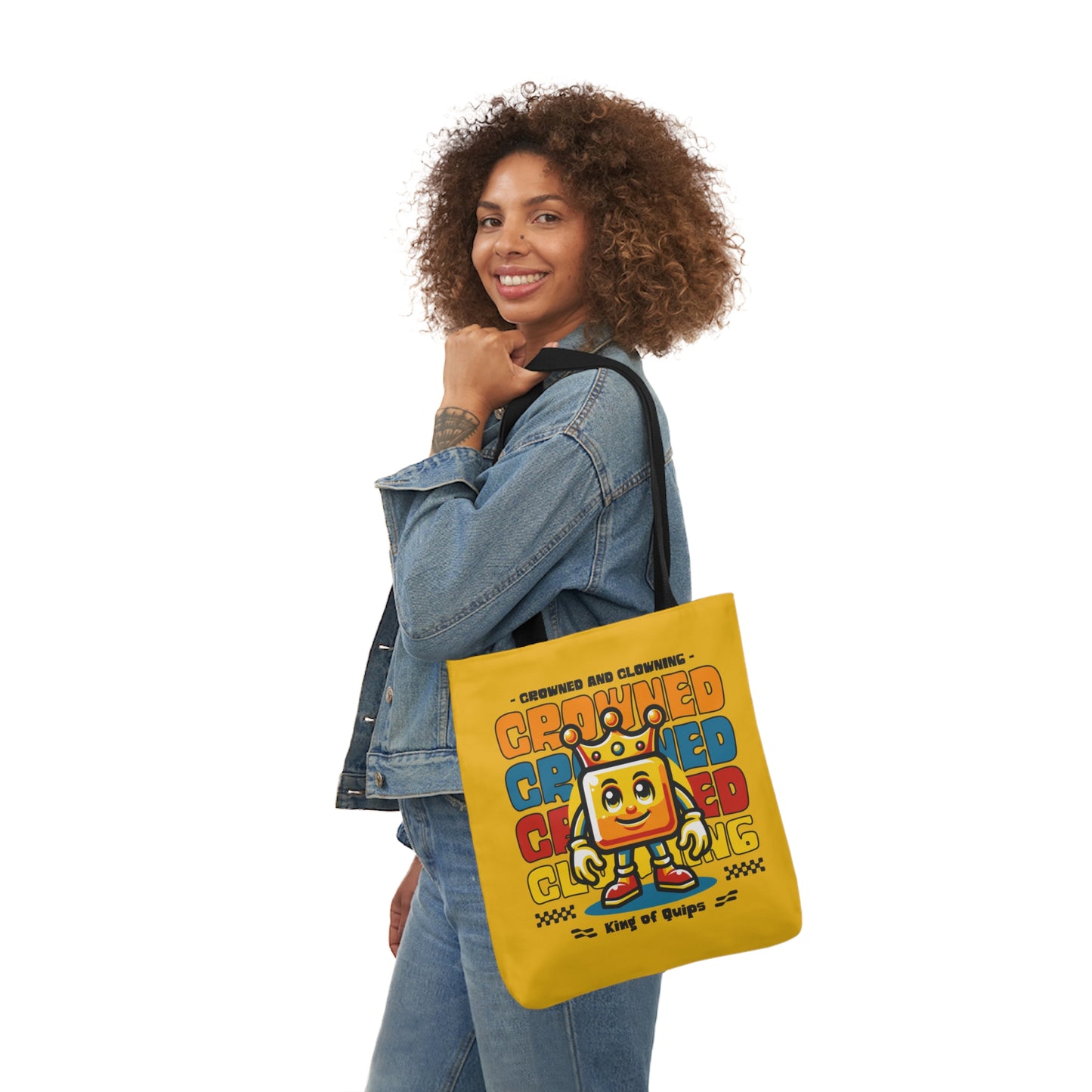 Crowned and Clowning Canvas Tote Bag