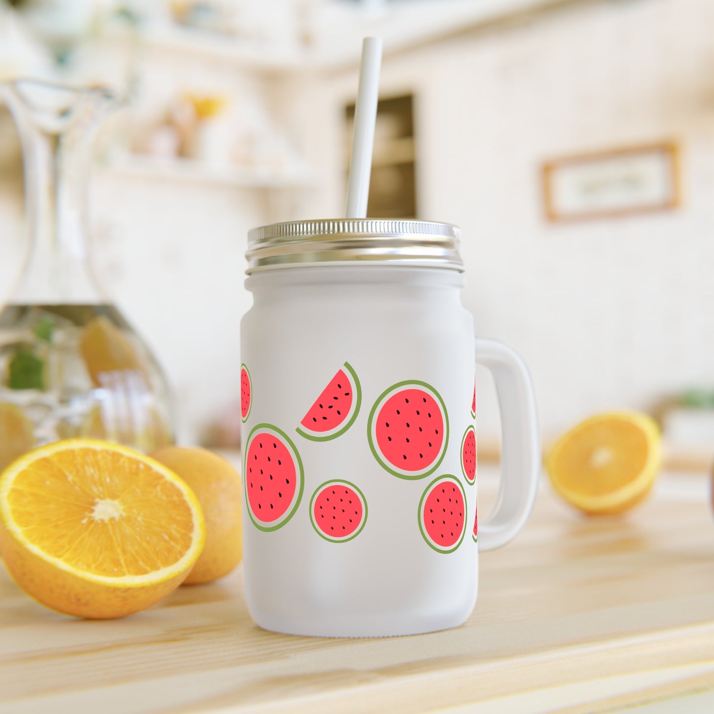 Watermelon  Mason Jar