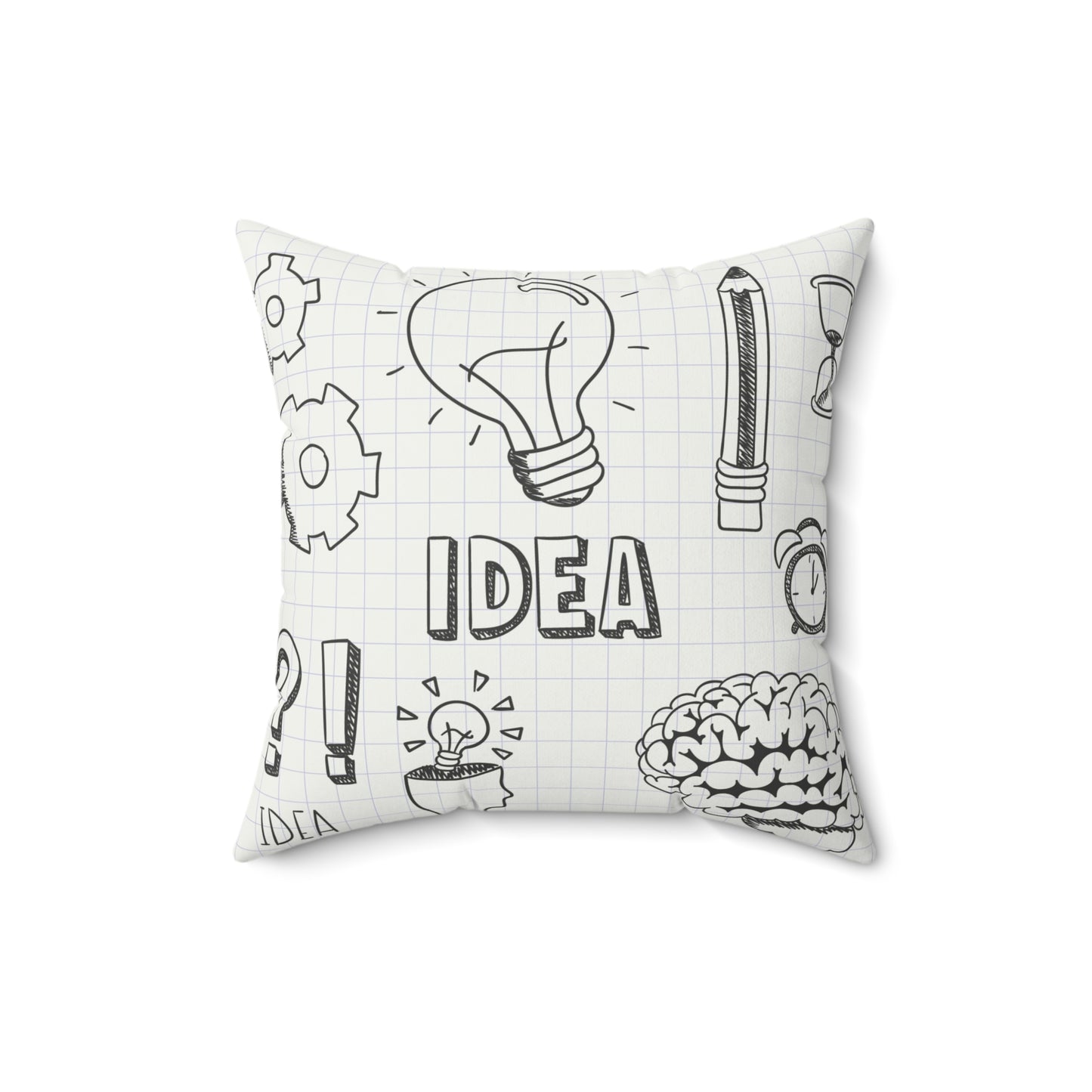 idea bulb Faux Suede Square Pillow