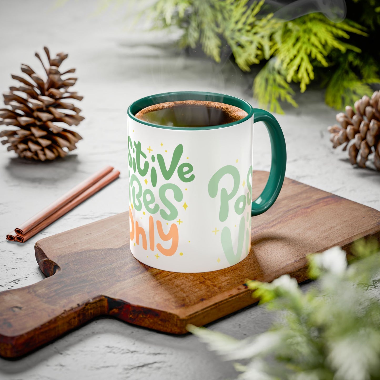 Positive Vibes Only Colorful Mugs (11oz, 15oz)