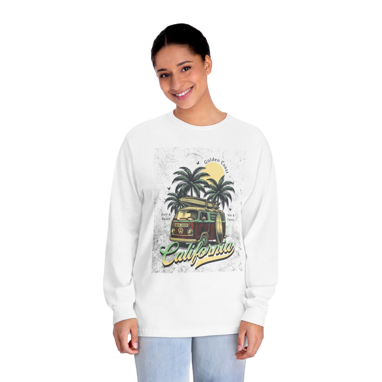 Surfing Car California Long Sleeve T-Shirt