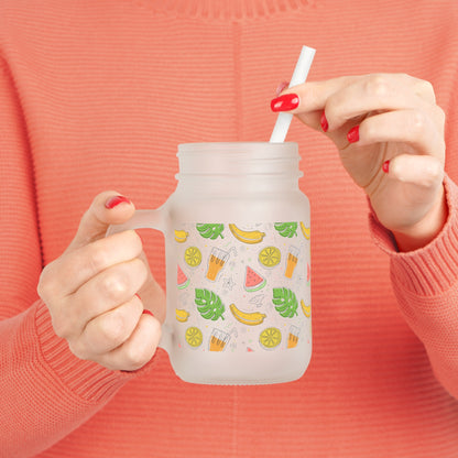 Fruit Flower Mason Jar