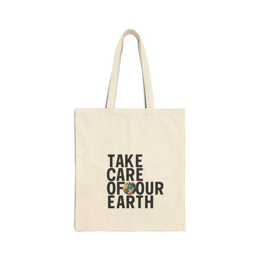 Take Care Of Our Earth Cotton Canvas Tote Bag