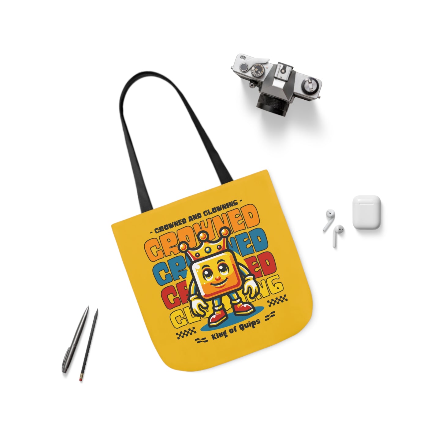 Crowned and Clowning Canvas Tote Bag