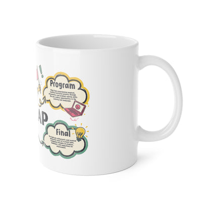 Mind Map White Ceramic Mug, 11oz