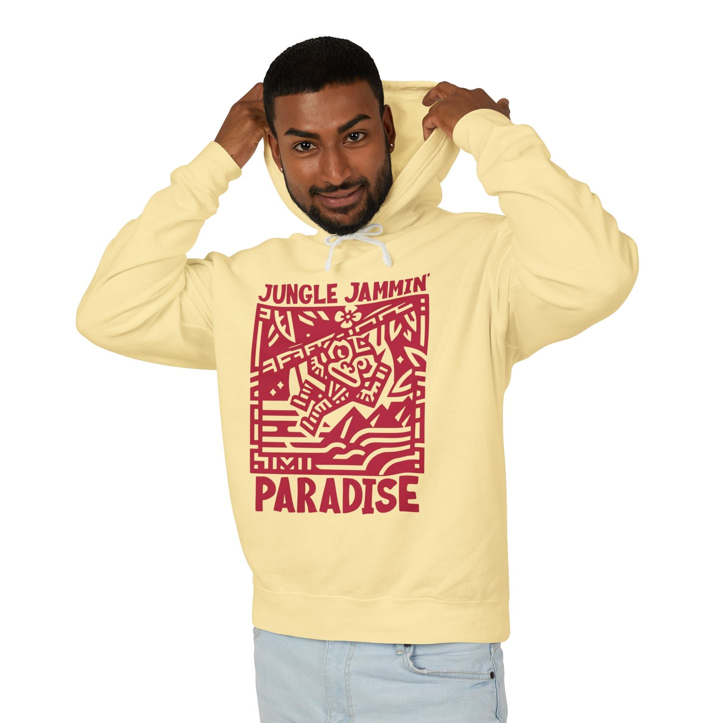 Jungle Jammin' Paradise  Lightweight Hooded Sweatshirt