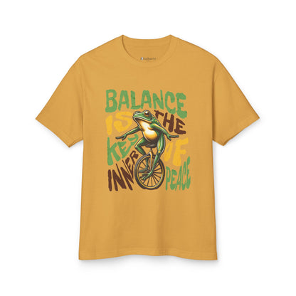 Balance Is The Key Of Inner Peace Unicycle Unisex Heavyweight Cotton Tee