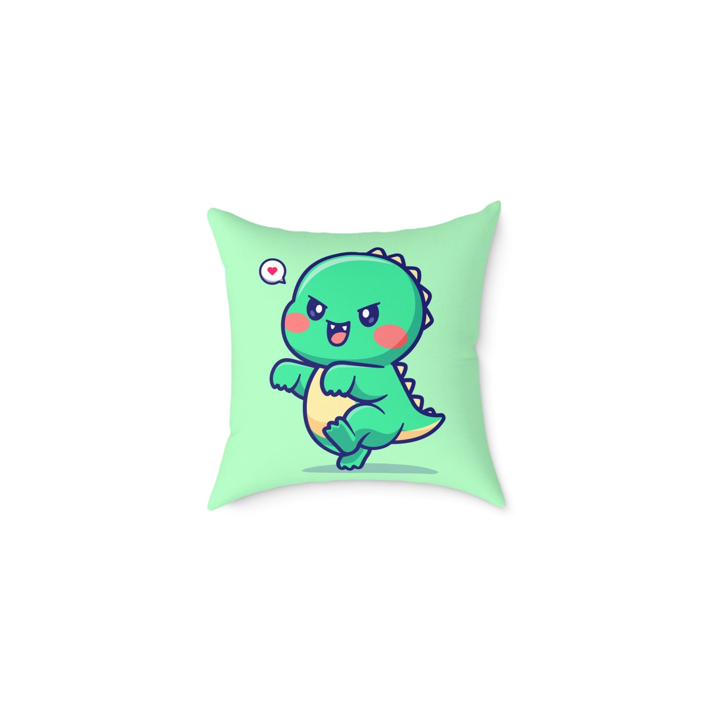 cute dino dracula vampire Square Poly Canvas Pillow