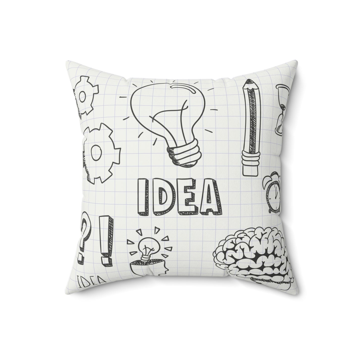 idea bulb Faux Suede Square Pillow