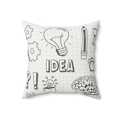 idea bulb Faux Suede Square Pillow