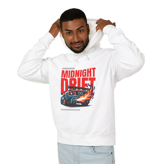 Midnight Drift  Lightweight Hooded Sweatshirt